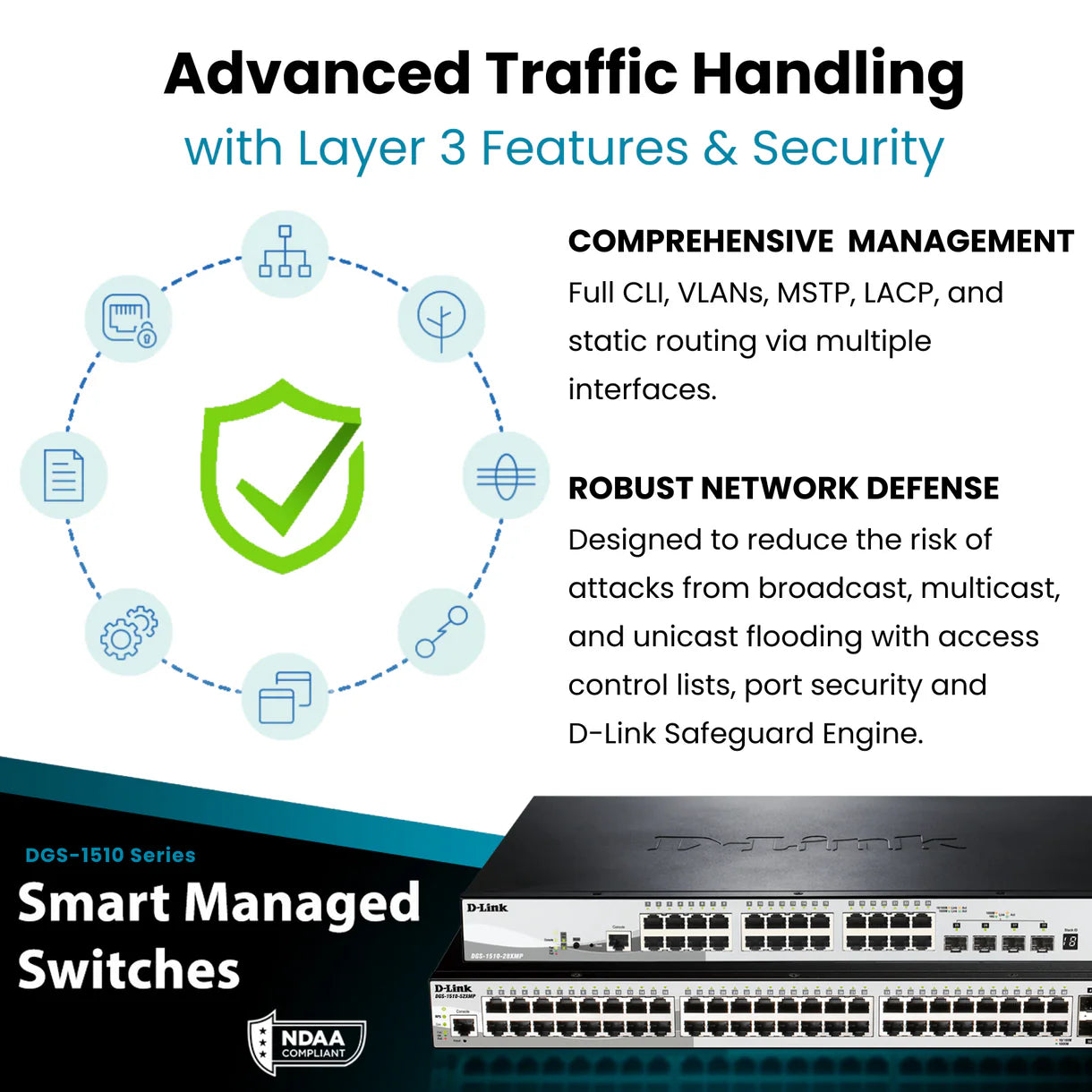 D-Link DGS-1510-28XMP 24Port SmartPro Gigabit PoE Switch
