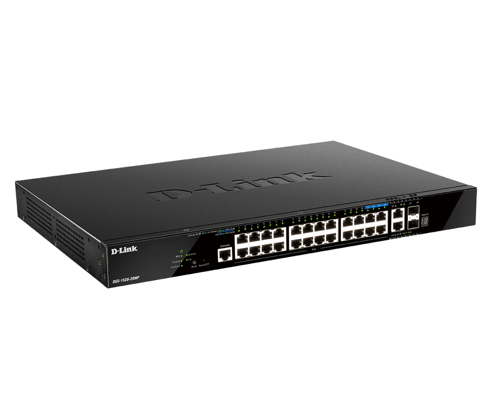 D-Link DGS-1520-28MP Smart Managed 28-Port Gigabit PoE Switch